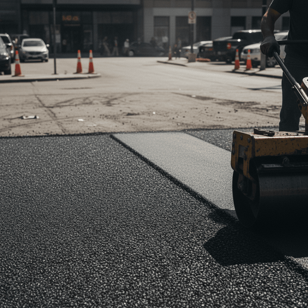 Asphalt resurfacing work